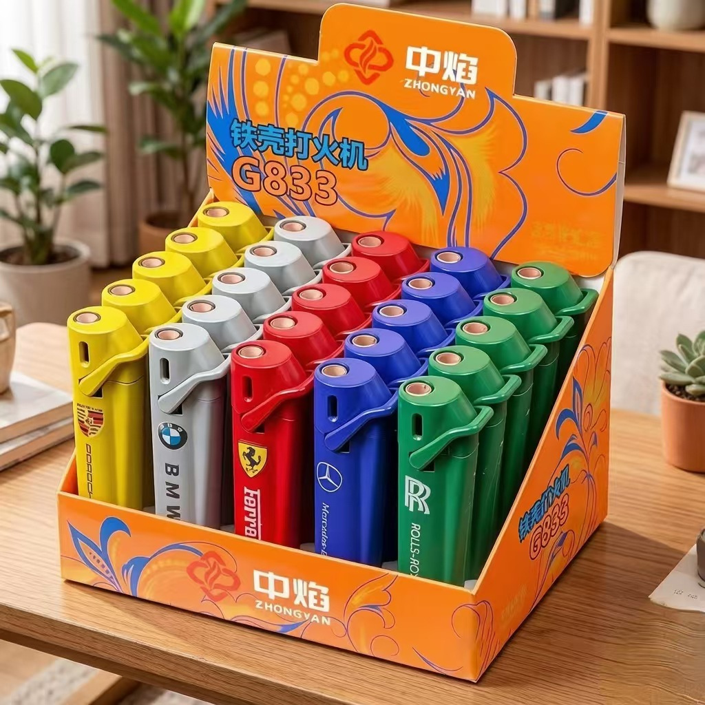 Jet Metal Windproof Lighters L17 Outer: 25 Pieces